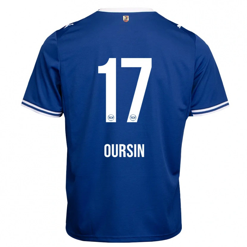 Danxen Donna Maglia Fredrik Oursin #17 Blu Reale Bianco Kit Gara Away 2026/27 Maglietta
