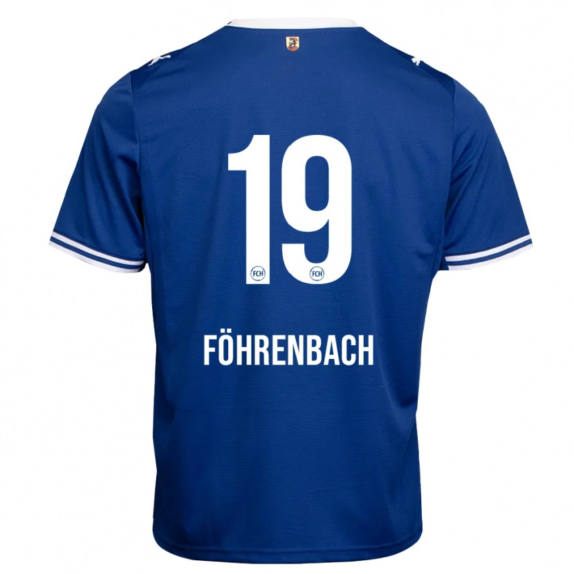 Danxen Donna Maglia Jonas Föhrenbach #19 Blu Reale Bianco Kit Gara Away 2026/27 Maglietta
