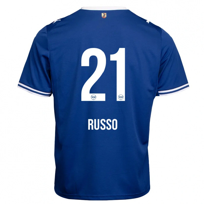 Danxen Donna Maglia Gianluca Russo #21 Blu Reale Bianco Kit Gara Away 2026/27 Maglietta