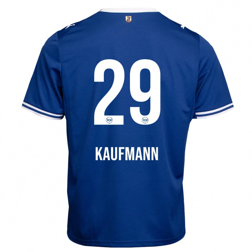Danxen Donna Maglia Mikkel Kaufmann #29 Blu Reale Bianco Kit Gara Away 2026/27 Maglietta