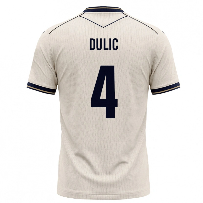 Danxen Donna Maglia Sean Dulic #4 Bianco Avorio Blu Inchiostro Kit Gara Away 2026/27 Maglietta