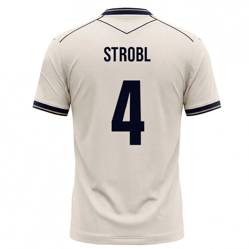 Danxen Donna Maglia Lars Strobl #4 Bianco Avorio Blu Inchiostro Kit Gara Away 2026/27 Maglietta