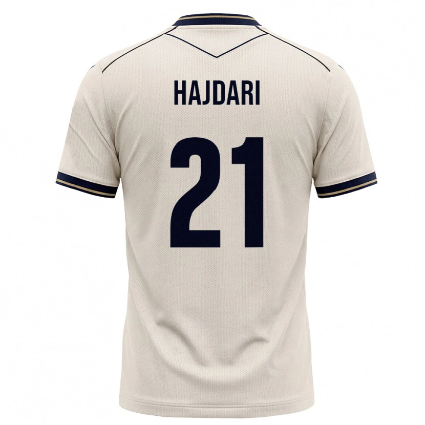 Danxen Donna Maglia Albian Hajdari #21 Bianco Avorio Blu Inchiostro Kit Gara Away 2026/27 Maglietta