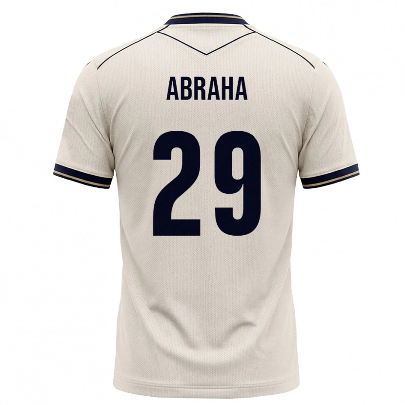 Danxen Donna Maglia Natnael Abraha #29 Bianco Avorio Blu Inchiostro Kit Gara Away 2026/27 Maglietta