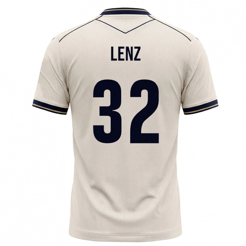 Danxen Donna Maglia Cajetan Lenz #32 Bianco Avorio Blu Inchiostro Kit Gara Away 2026/27 Maglietta