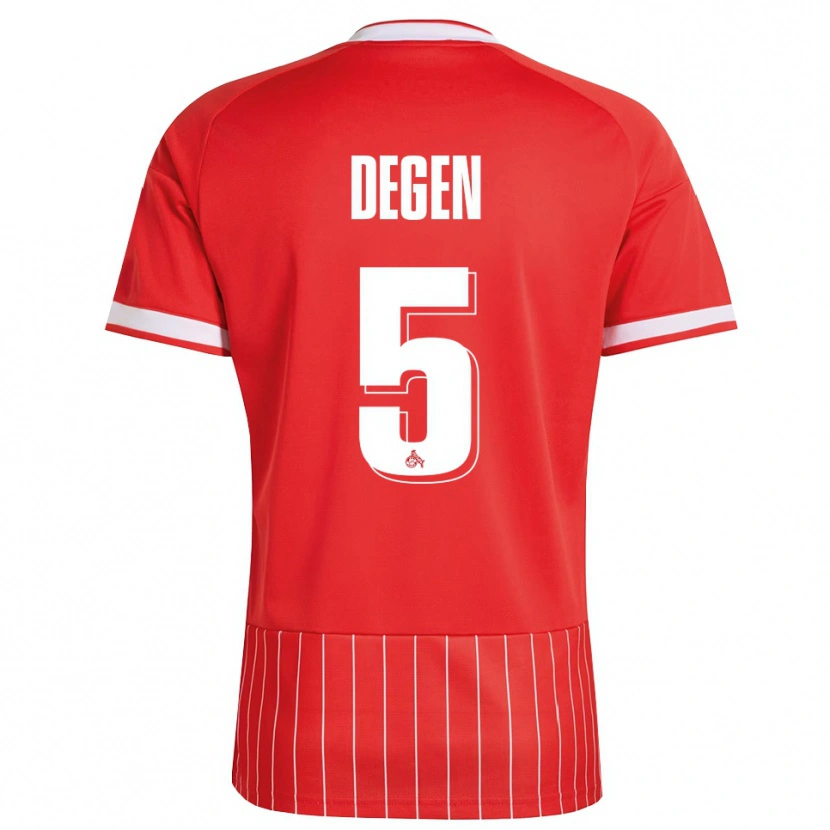 Danxen Donna Maglia Celina Degen #5 Rosso Bianco Verde Kit Gara Away 2026/27 Maglietta