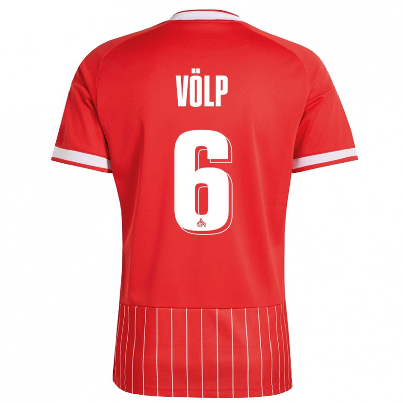 Danxen Donna Maglia Lennard Völp #6 Rosso Bianco Verde Kit Gara Away 2026/27 Maglietta