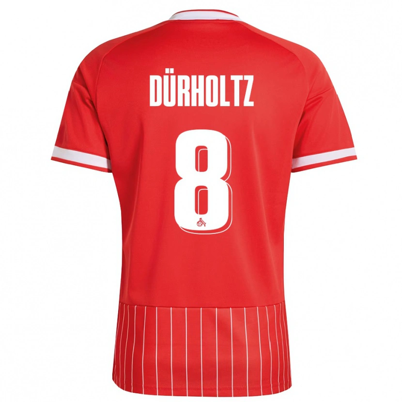 Danxen Donna Maglia Luca Dürholtz #8 Rosso Bianco Verde Kit Gara Away 2026/27 Maglietta