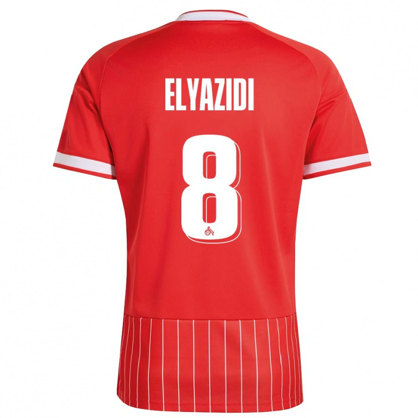 Danxen Donna Maglia Ilias Elyazidi #8 Rosso Bianco Verde Kit Gara Away 2026/27 Maglietta