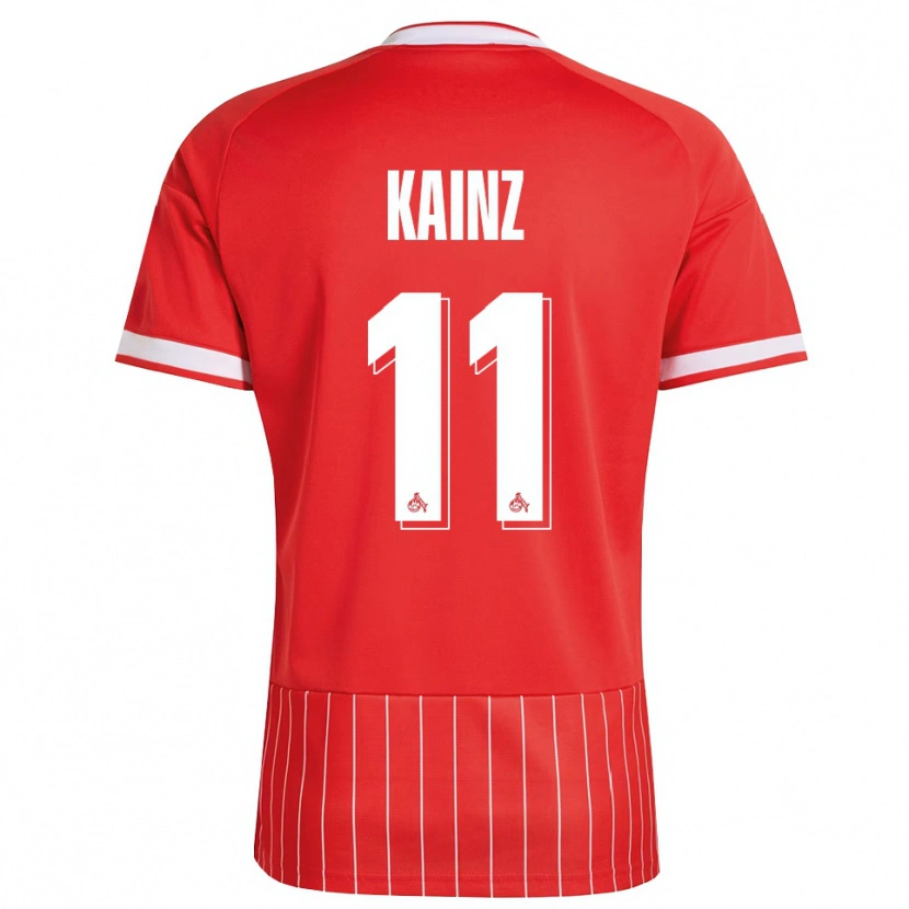 Danxen Donna Maglia Florian Kainz #11 Rosso Bianco Verde Kit Gara Away 2026/27 Maglietta