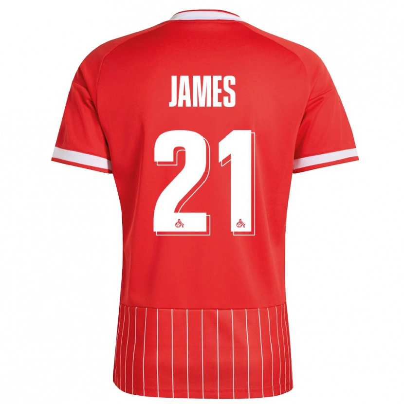 Danxen Donna Maglia Martin James #21 Rosso Bianco Verde Kit Gara Away 2026/27 Maglietta