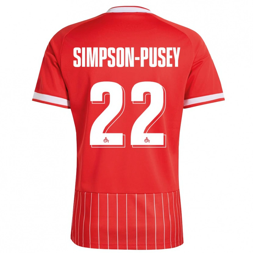 Danxen Donna Maglia Jahmai Simpson-Pusey #22 Rosso Bianco Verde Kit Gara Away 2026/27 Maglietta