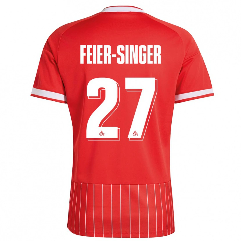 Danxen Donna Maglia Laura Feier-Singer #27 Rosso Bianco Verde Kit Gara Away 2026/27 Maglietta