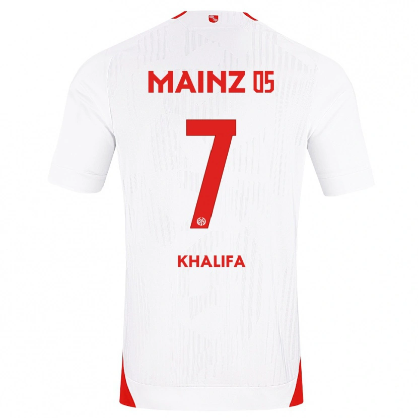 Danxen Donna Maglia Sarah Khalifa #7 Bianco Rosso Giallo Kit Gara Away 2026/27 Maglietta