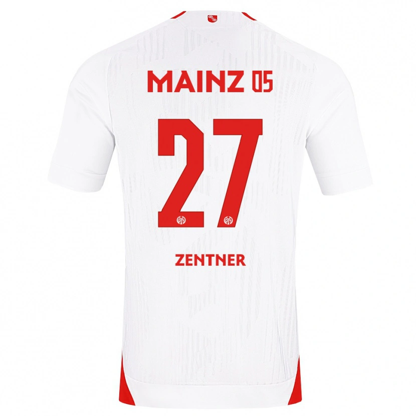 Danxen Donna Maglia Robin Zentner #27 Bianco Rosso Giallo Kit Gara Away 2026/27 Maglietta