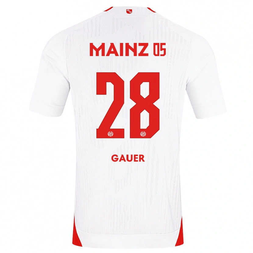 Danxen Donna Maglia Luke Gauer #28 Bianco Rosso Giallo Kit Gara Away 2026/27 Maglietta