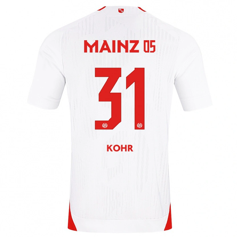 Danxen Donna Maglia Dominik Kohr #31 Bianco Rosso Giallo Kit Gara Away 2026/27 Maglietta
