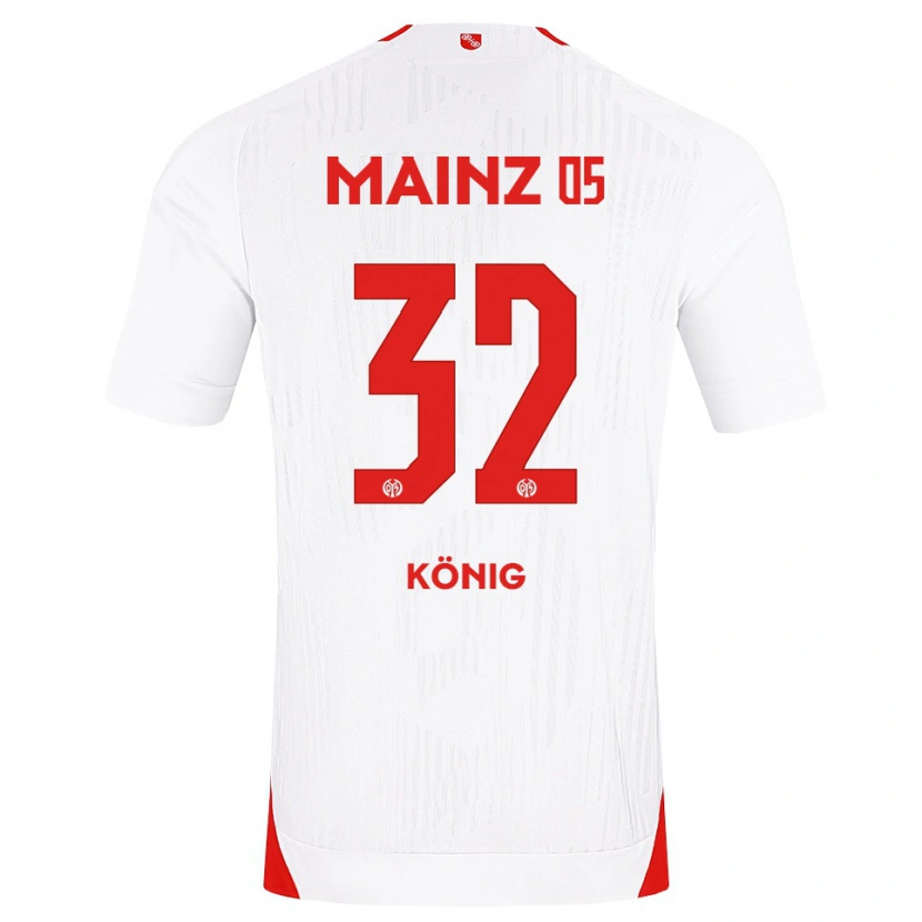 Danxen Donna Maglia Raúl König #32 Bianco Rosso Giallo Kit Gara Away 2026/27 Maglietta