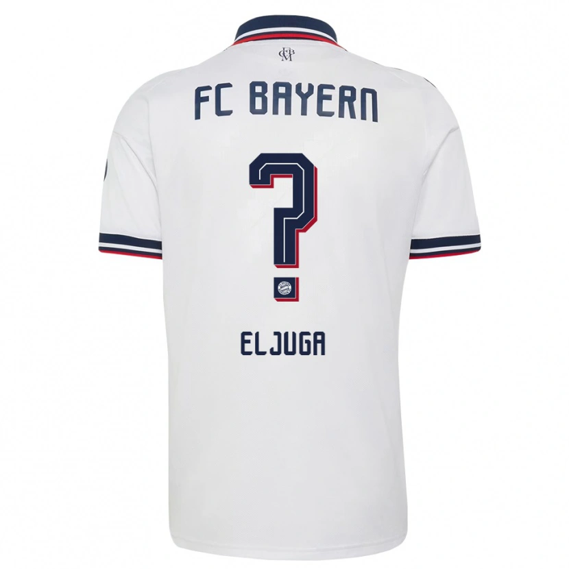 Danxen Donna Maglia Gabriel Eljuga #0 Bianco Grigio Rosso Kit Gara Away 2026/27 Maglietta