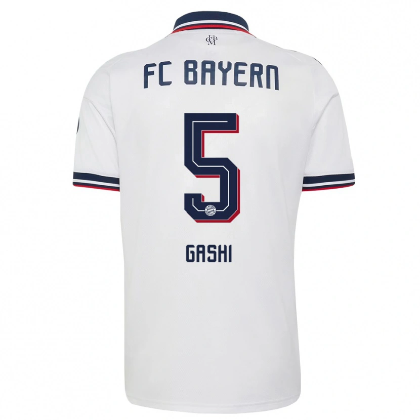 Danxen Donna Maglia Afrim Gashi #5 Bianco Grigio Rosso Kit Gara Away 2026/27 Maglietta