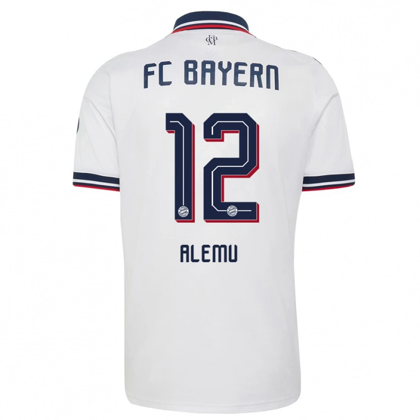 Danxen Donna Maglia Liul Alemu #12 Bianco Grigio Rosso Kit Gara Away 2026/27 Maglietta