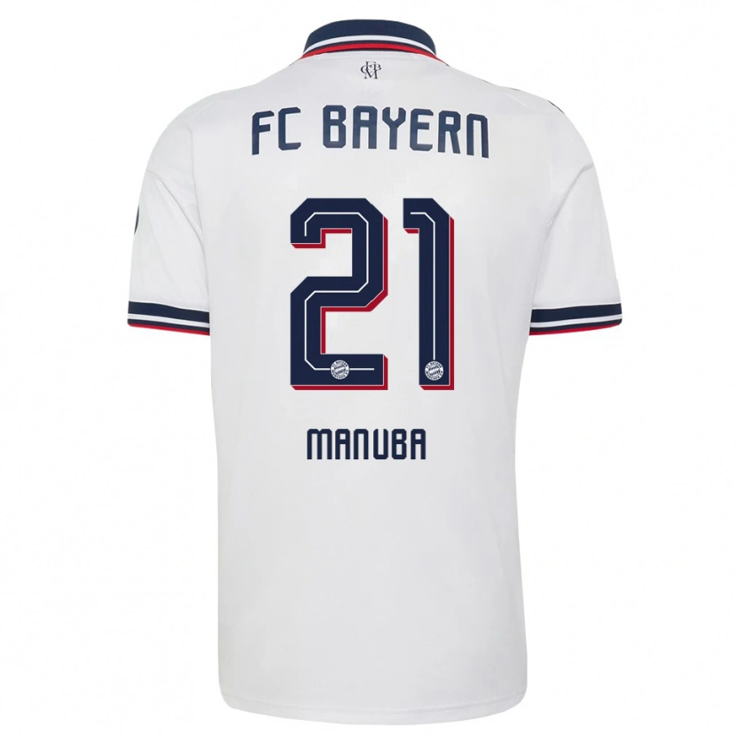 Danxen Donna Maglia Vincent Manuba #21 Bianco Grigio Rosso Kit Gara Away 2026/27 Maglietta