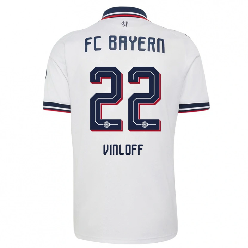 Danxen Donna Maglia Matteo Vinloff #22 Bianco Grigio Rosso Kit Gara Away 2026/27 Maglietta