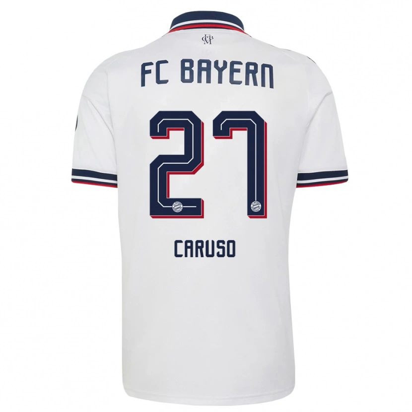 Danxen Donna Maglia Arianna Caruso #27 Bianco Grigio Rosso Kit Gara Away 2026/27 Maglietta