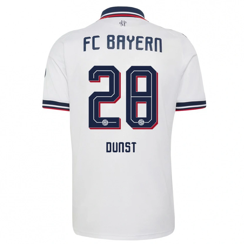 Danxen Donna Maglia Barbara Dunst #28 Bianco Grigio Rosso Kit Gara Away 2026/27 Maglietta