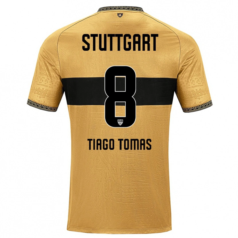 Danxen Donna Maglia Tiago Tomás #8 Marrone Nero Bianco Kit Gara Away 2026/27 Maglietta