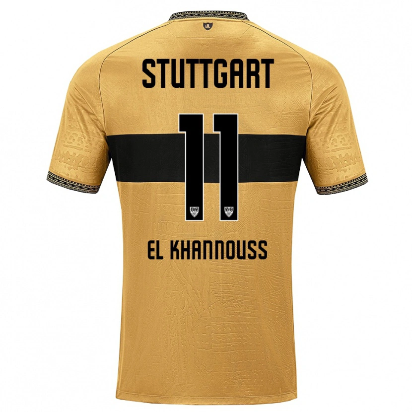 Danxen Donna Maglia Bilal El Khannouss #11 Marrone Nero Bianco Kit Gara Away 2026/27 Maglietta