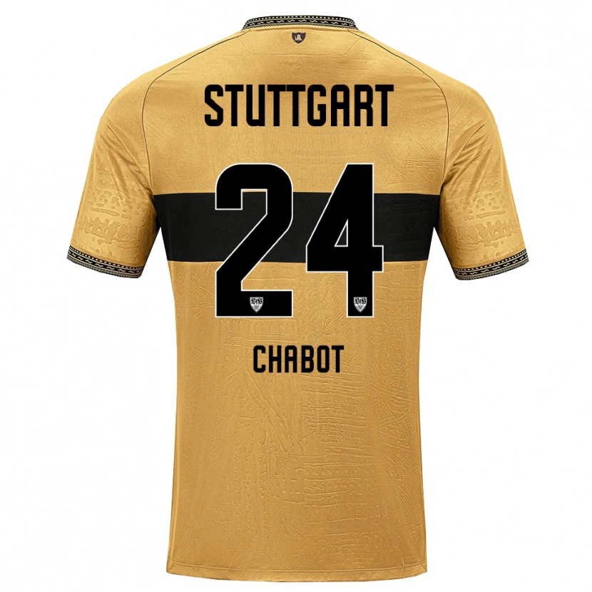 Danxen Donna Maglia Jeff Chabot #24 Marrone Nero Bianco Kit Gara Away 2026/27 Maglietta