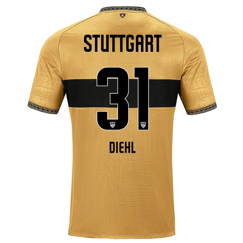 Danxen Donna Maglia Justin Diehl #31 Marrone Nero Bianco Kit Gara Away 2026/27 Maglietta