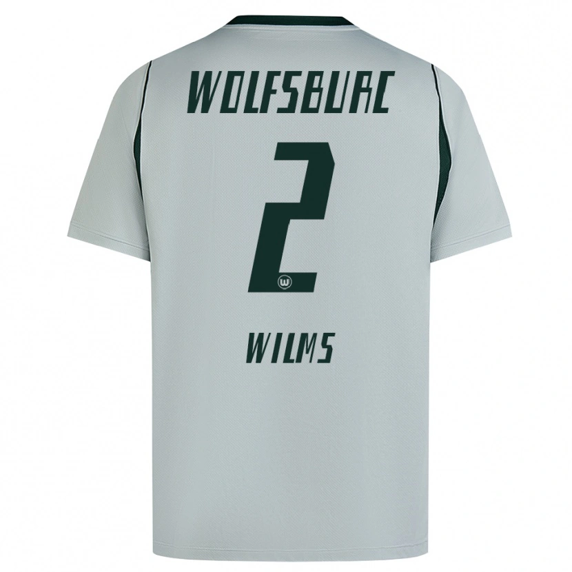 Danxen Donna Maglia Lynn Wilms #2 Grigio Verde Kit Gara Away 2026/27 Maglietta