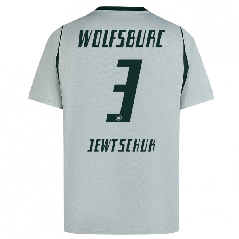 Danxen Donna Maglia Alexej Jewtschuk #3 Grigio Verde Kit Gara Away 2026/27 Maglietta