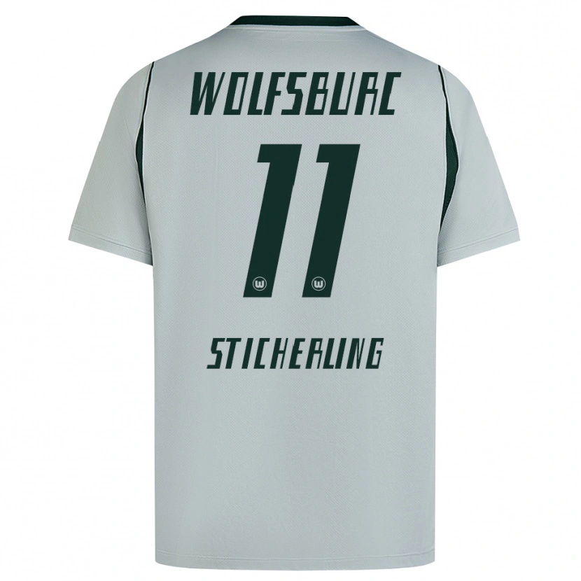 Danxen Donna Maglia Carl-Anton Sticherling #11 Grigio Verde Kit Gara Away 2026/27 Maglietta