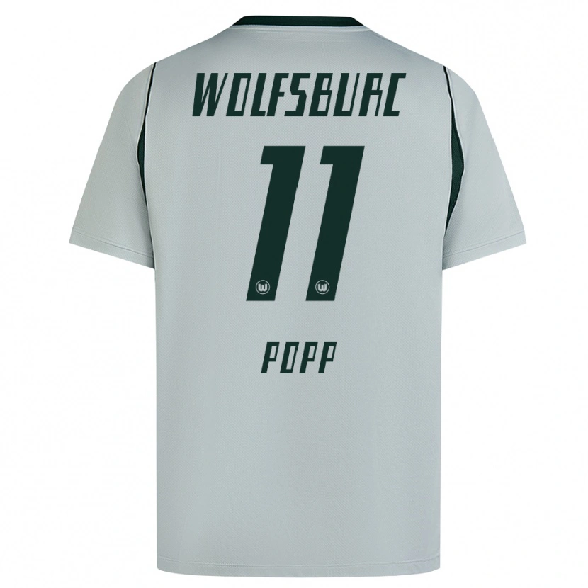 Danxen Donna Maglia Alexandra Popp #11 Grigio Verde Kit Gara Away 2026/27 Maglietta