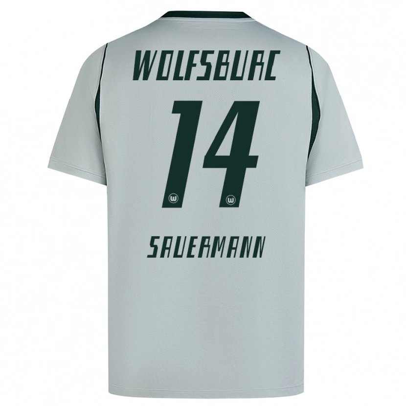 Danxen Donna Maglia Carlos Sauermann #14 Grigio Verde Kit Gara Away 2026/27 Maglietta