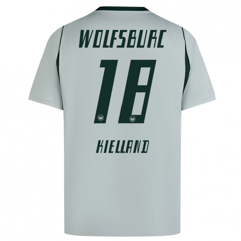 Danxen Donna Maglia Justine Kielland #18 Grigio Verde Kit Gara Away 2026/27 Maglietta