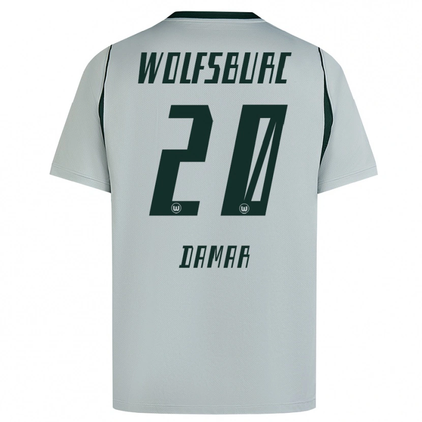 Danxen Donna Maglia Muhammed Damar #20 Grigio Verde Kit Gara Away 2026/27 Maglietta