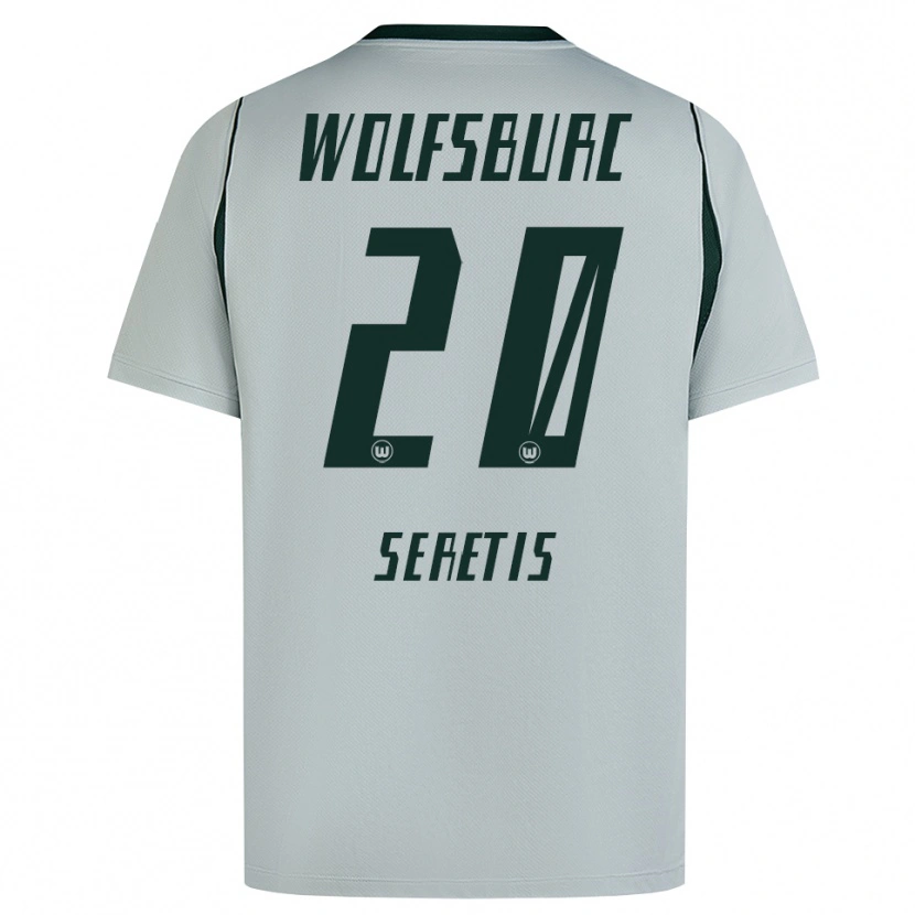Danxen Donna Maglia Isaiah Seretis #20 Grigio Verde Kit Gara Away 2026/27 Maglietta