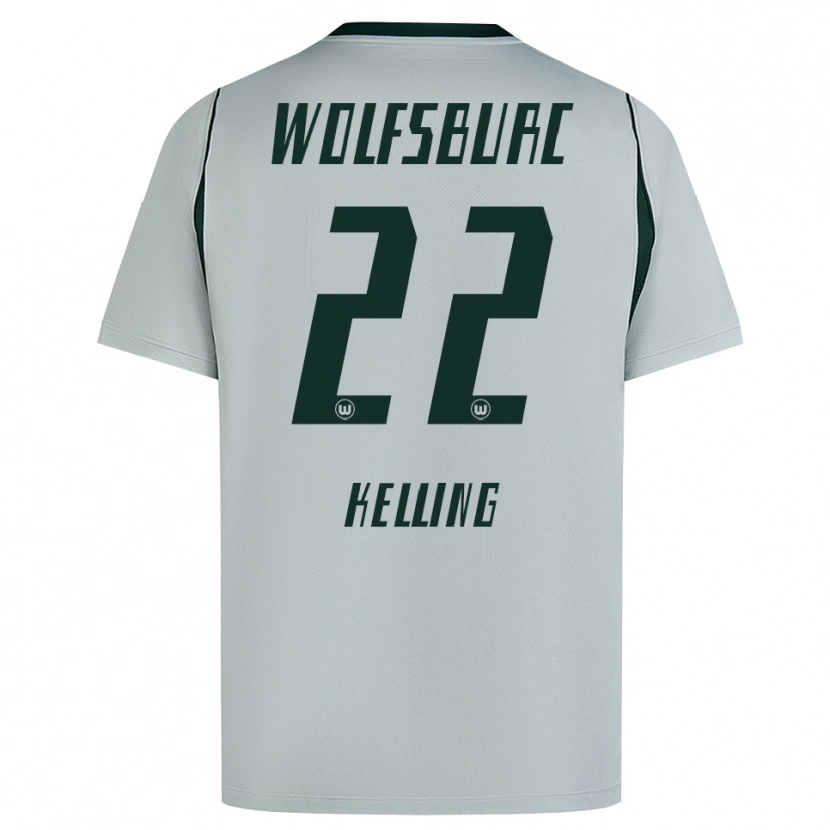 Danxen Donna Maglia Lenny Kelling #22 Grigio Verde Kit Gara Away 2026/27 Maglietta