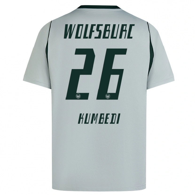 Danxen Donna Maglia Saël Kumbedi #26 Grigio Verde Kit Gara Away 2026/27 Maglietta