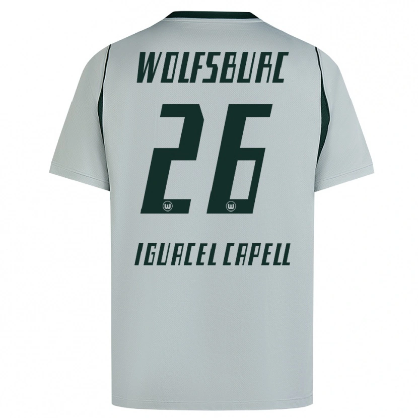 Danxen Donna Maglia Diego Iguacel Capell #26 Grigio Verde Kit Gara Away 2026/27 Maglietta