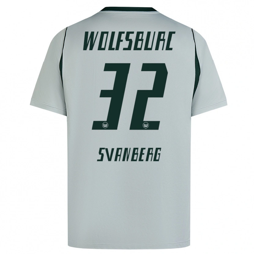 Danxen Donna Maglia Mattias Svanberg #32 Grigio Verde Kit Gara Away 2026/27 Maglietta
