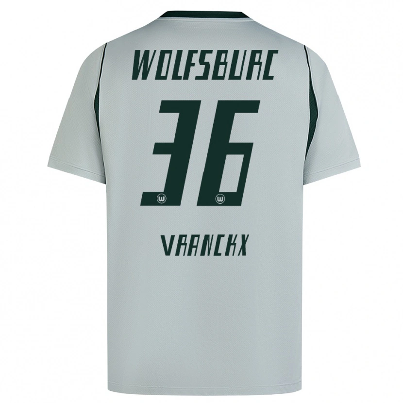 Danxen Donna Maglia Aster Vranckx #36 Grigio Verde Kit Gara Away 2026/27 Maglietta
