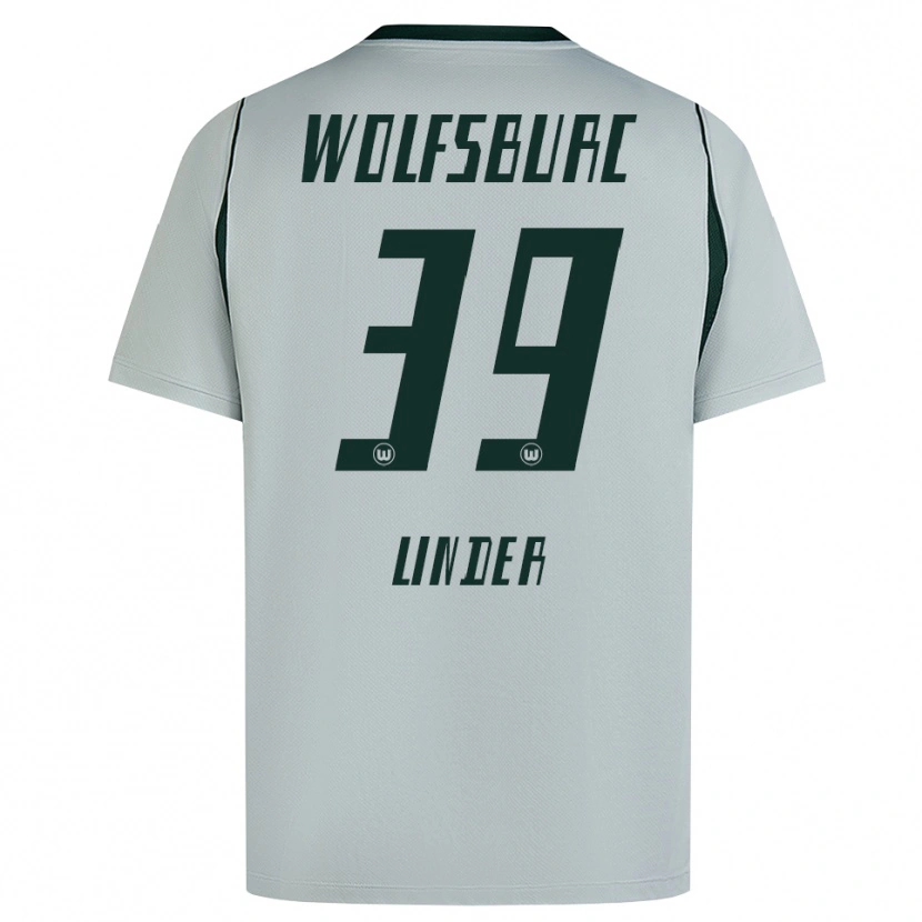 Danxen Donna Maglia Sarai Linder #39 Grigio Verde Kit Gara Away 2026/27 Maglietta