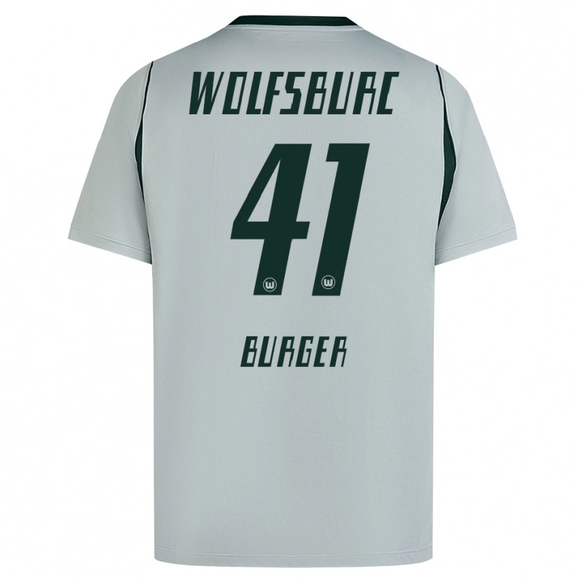 Danxen Donna Maglia Jan Bürger #41 Grigio Verde Kit Gara Away 2026/27 Maglietta