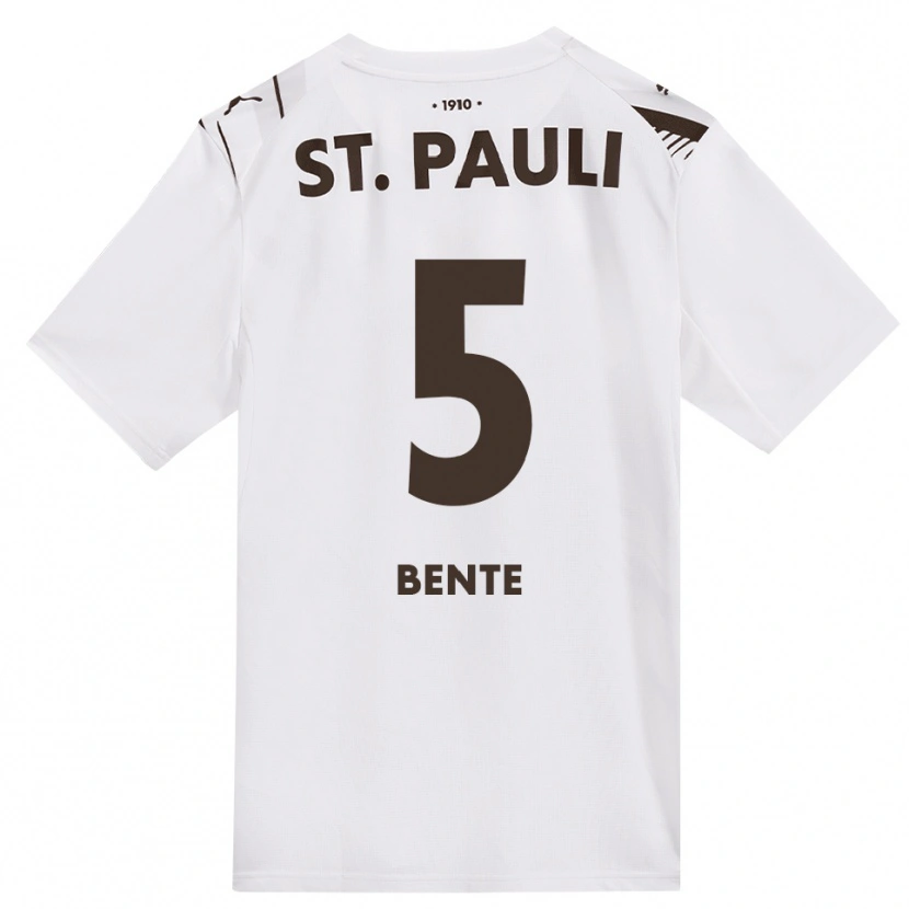Danxen Donna Maglia Joris Bente #5 Caffè Bianco Rosso Kit Gara Away 2026/27 Maglietta