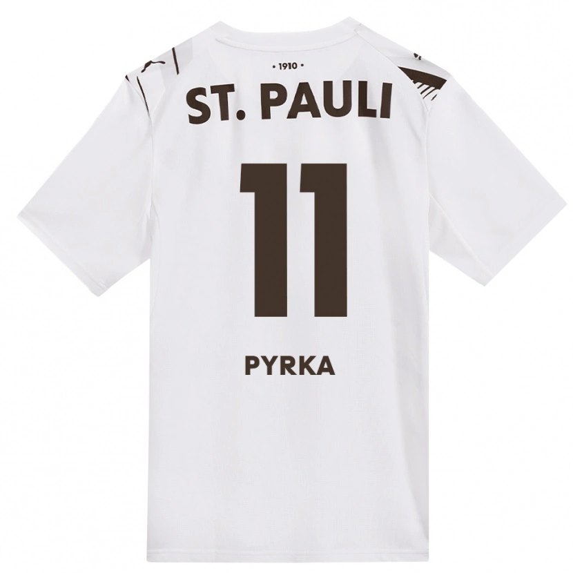 Danxen Donna Maglia Arkadiusz Pyrka #11 Caffè Bianco Rosso Kit Gara Away 2026/27 Maglietta